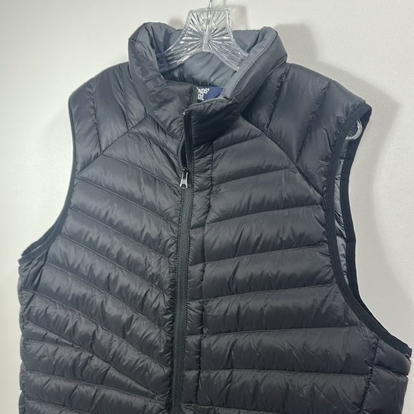 Lands End 800 down Black Quilted Puffer Vest with Stand-Up Collar size LT.NWT - Picture 2 of 10
